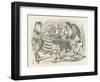 Lion and Unicorn Alice with the Lion and the Unicorn, and a Plum Cake-John Tenniel-Framed Photographic Print