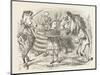 Lion and Unicorn Alice with the Lion and the Unicorn, and a Plum Cake-John Tenniel-Mounted Photographic Print