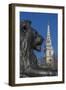 Lion at Foot of Nelson's Column and St. Martin-In-The-Fields Church-Rolf Richardson-Framed Photographic Print