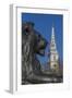 Lion at Foot of Nelson's Column and St. Martin-In-The-Fields Church-Rolf Richardson-Framed Photographic Print