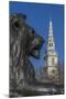 Lion at Foot of Nelson's Column and St. Martin-In-The-Fields Church-Rolf Richardson-Mounted Photographic Print