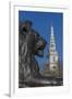 Lion at Foot of Nelson's Column and St. Martin-In-The-Fields Church-Rolf Richardson-Framed Photographic Print