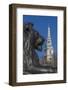 Lion at Foot of Nelson's Column and St. Martin-In-The-Fields Church-Rolf Richardson-Framed Photographic Print