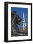 Lion at Foot of Nelson's Column and St. Martin-In-The-Fields Church-Rolf Richardson-Framed Photographic Print