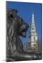 Lion at Foot of Nelson's Column and St. Martin-In-The-Fields Church-Rolf Richardson-Mounted Photographic Print