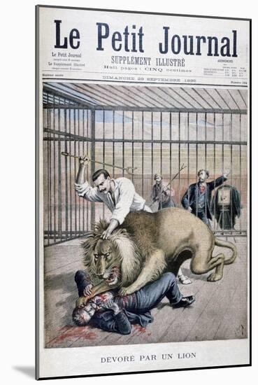 Lion Attack, 1895-Henri Meyer-Mounted Giclee Print