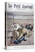 Lion Attack, 1895-Henri Meyer-Stretched Canvas