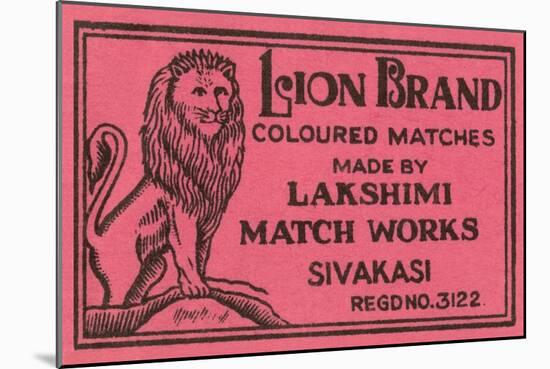 Lion Brand Coloured Matches-null-Mounted Art Print