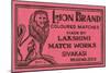 Lion Brand Coloured Matches-null-Mounted Art Print