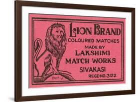 Lion Brand Coloured Matches-null-Framed Art Print