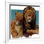 "Lion Couple,"March 19, 1932-Lynn Bogue Hunt-Framed Giclee Print