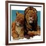 "Lion Couple,"March 19, 1932-Lynn Bogue Hunt-Framed Giclee Print