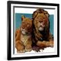 "Lion Couple,"March 19, 1932-Lynn Bogue Hunt-Framed Giclee Print