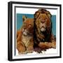 "Lion Couple,"March 19, 1932-Lynn Bogue Hunt-Framed Giclee Print