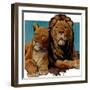 "Lion Couple,"March 19, 1932-Lynn Bogue Hunt-Framed Giclee Print