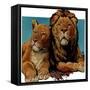 "Lion Couple,"March 19, 1932-Lynn Bogue Hunt-Framed Stretched Canvas