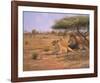 Lion Couple-Clive Kay-Framed Art Print