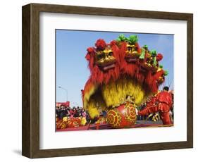 Lion Dance, Chinese New Year, Spring Festival, Beijing, China-Kober Christian-Framed Photographic Print