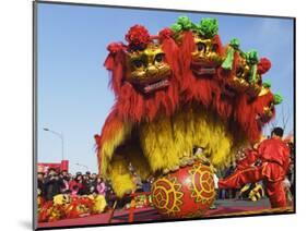 Lion Dance, Chinese New Year, Spring Festival, Beijing, China-Kober Christian-Mounted Photographic Print