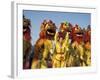 Lion dance performance celebrating Chinese New Year Beijing China - MR-Keren Su-Framed Photographic Print