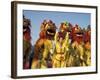 Lion dance performance celebrating Chinese New Year Beijing China - MR-Keren Su-Framed Photographic Print