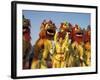 Lion dance performance celebrating Chinese New Year Beijing China - MR-Keren Su-Framed Photographic Print