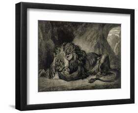 Lion de l'Atlas-Eugene Delacroix-Framed Premium Giclee Print