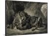 Lion de l'Atlas-Eugene Delacroix-Stretched Canvas