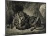 Lion de l'Atlas-Eugene Delacroix-Mounted Giclee Print