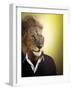 Lion Dressed Up With A Shirt And Jumper-Nosnibor137-Framed Photographic Print