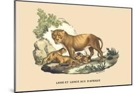 Lion et Lionne d'Afrique-E.f. Noel-Mounted Art Print