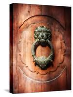 Lion Face Door Knocker in Florence-George Oze-Stretched Canvas