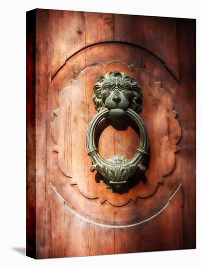 Lion Face Door Knocker in Florence-George Oze-Stretched Canvas