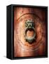 Lion Face Door Knocker in Florence-George Oze-Framed Stretched Canvas