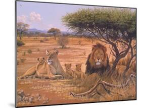 Lion Familly-Clive Kay-Mounted Art Print