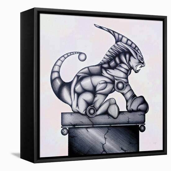 Lion Gargoyle XVI-Fernando Palma-Framed Stretched Canvas