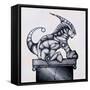 Lion Gargoyle XVI-Fernando Palma-Framed Stretched Canvas