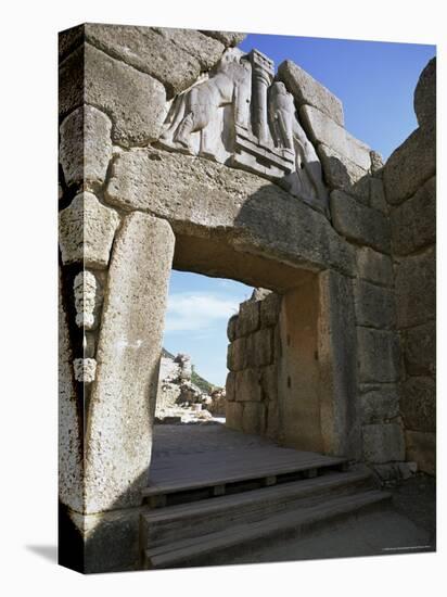 Lion Gate, Mycenae, Peloponnese, Greece, Europe-Oliviero Olivieri-Stretched Canvas