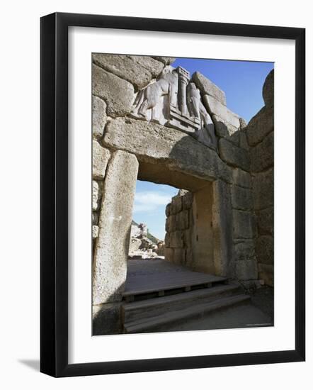 Lion Gate, Mycenae, Peloponnese, Greece, Europe-Oliviero Olivieri-Framed Photographic Print