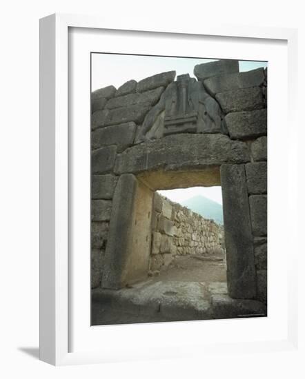 Lion Gate, Mycenae, Unesco World Heritage Site, Greece, Europe-Christina Gascoigne-Framed Photographic Print