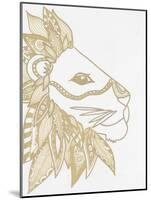 Lion Gold-Pam Varacek-Mounted Art Print