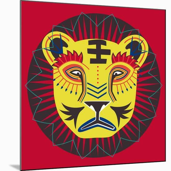 Lion Grove-null-Mounted Giclee Print