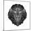 Lion Head Black Mesh 2-Lisa Kroll-Mounted Art Print