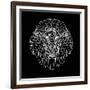 Lion Head Black Mesh-Lisa Kroll-Framed Art Print