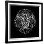 Lion Head Black Mesh-Lisa Kroll-Framed Art Print