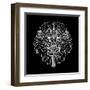 Lion Head Black Mesh-Lisa Kroll-Framed Art Print