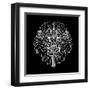 Lion Head Black Mesh-Lisa Kroll-Framed Art Print