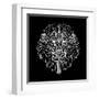 Lion Head Black Mesh-Lisa Kroll-Framed Art Print