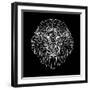 Lion Head Black Mesh-Lisa Kroll-Framed Art Print