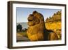 Lion Head in the Temple Complex of Borobodur, Java, Indonesia, Southeast Asia, Asia-Michael Runkel-Framed Photographic Print